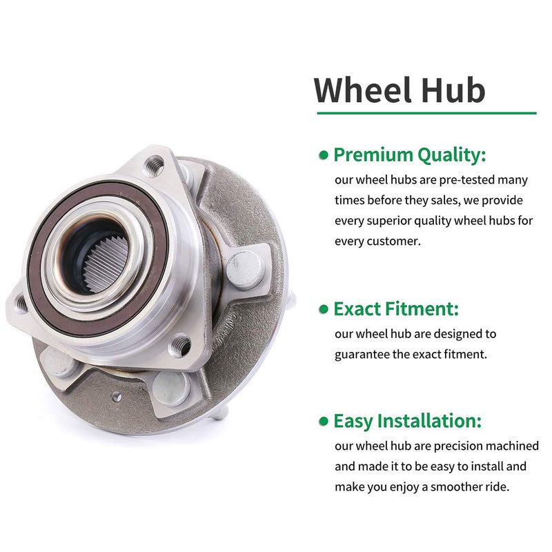 HICKS 513288 Front Wheel Bearing and Hub Assembly for 14-17 Chevy Impala, 13-16 Chevy Malibu, 10-17 Chevy Equinox, 10-17 GMC Terrain - Image 2